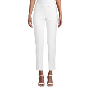 ANNE KLEIN Slim Straight Leg Pants in White - Size 16
